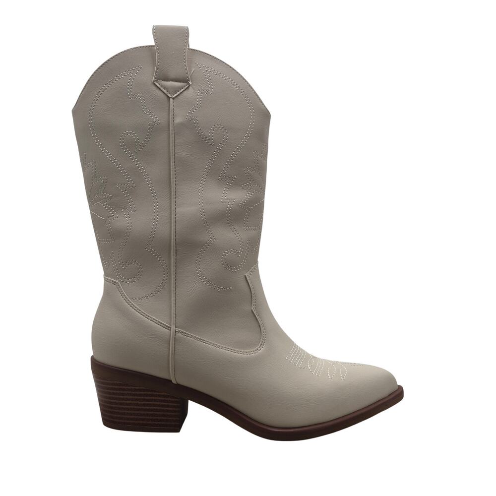 NEW MIA Faylinn Pointed Toe Embroidered Vegan Leather Western Boot Size 10